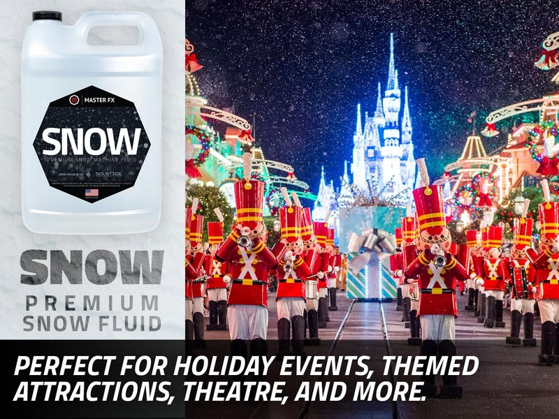 Master FX, Inc. Master FX Snow Fluid - Non-Toxic Formula - Snow Machine Fluid for Indoor and Outdoor Machines - Creates Dry Flakes Perfect for Parties and Events - Long Lasting Realistic Effect - 1 Gallon - Image 3